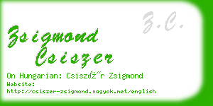 zsigmond csiszer business card